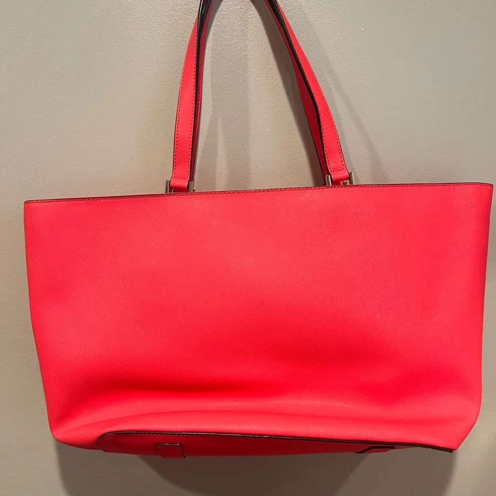 Kate Spade Newbury Large Tote Strawberry Pink Leather Work Travel Bag